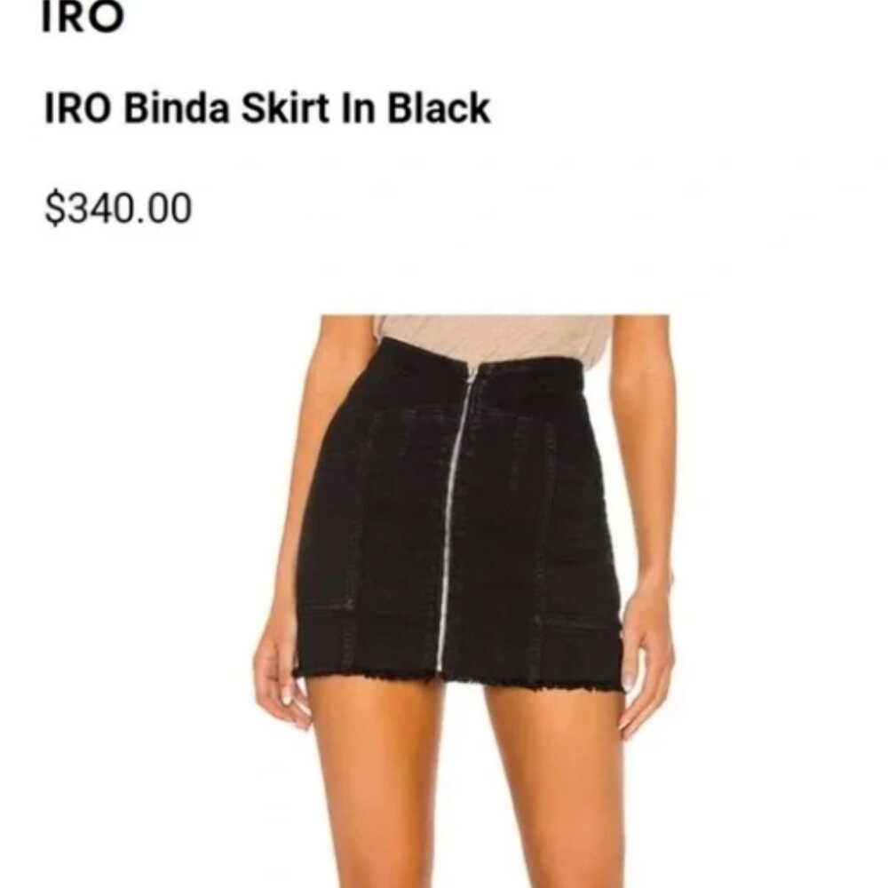 IRO Binda denim mini skirt